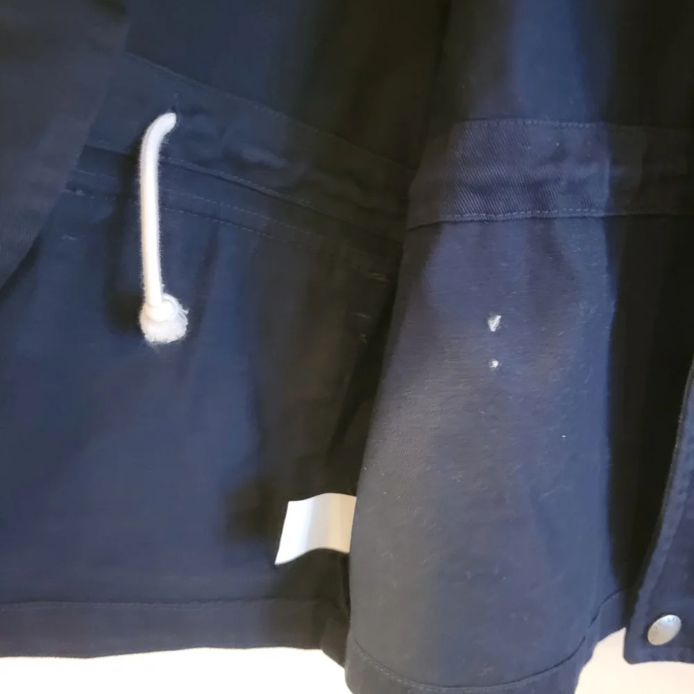 Polo Ralph Lauren Navy Blue Cotton Canvas Trench jacket size 2 t Runs Big